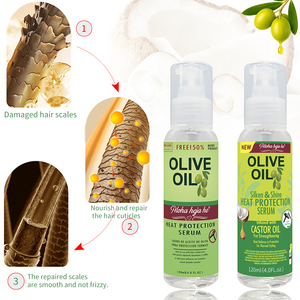 Sérum capillaire à <span class=keywords><strong>l</strong></span>'<span class=keywords><strong>huile</strong></span> <span class=keywords><strong>d</strong></span>'<span class=keywords><strong>olive</strong></span> biologique de <span class=keywords><strong>l</strong></span>'usine OEM et ODM <span class=keywords><strong>Huile</strong></span> essentielle hydratante améliorant la brillance pour une croissance naturelle des cheveux - Product Image 4