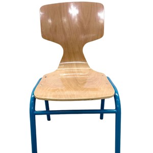 เก้าอี้โรงเรียน เบาะไม้ โครงเหล็ก สีฟ้า ทนทาน สำหรับเด็กนักเรียน - Product Image 5