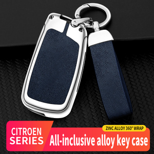 Étui de clé en alliage de zinc tendance pour Citroën <span class=keywords><strong>C3</strong></span> <span class=keywords><strong>C3</strong></span> <span class=keywords><strong>Aircross</strong></span> E <span class=keywords><strong>C3</strong></span>, protection intégrale pour clé de voiture, <span class=keywords><strong>accessoires</strong></span> - Product Image 3
