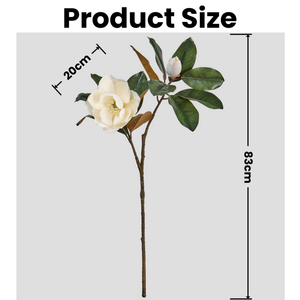 Flores de Magnolia Artificiales de Alta Calidad con 2 Cabezas, Flores de Magnolia de Tela de Seda Artificial para Decoración de Bodas y Hogar - Product Image 2