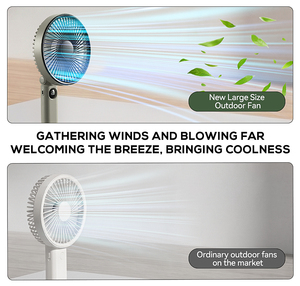 Pluska G22 Foldable <b>Fan</b> 3600mAh Rechargeable Large Airflow Digital Battery Indicator <b>Handheld</b> <b>Fan</b> with Hanging Hole - Product Image 3