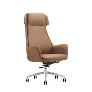 Ghế văn phòng da cao cấp dành cho giám đốc điều hành, kiểu hiện đại, lưng cao, chất liệu da bò thật - Product Image 2