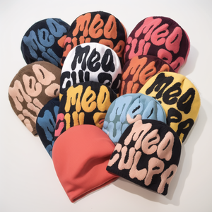 Wholesale Big Logo <strong>Man</strong> <strong>Winter</strong> Knitted Beanie Fitted <strong>Hats</strong> Custom Warm Beanie <strong>Hats</strong> - Product Image 6