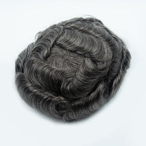 Sistema de Reemplazo Capilar 100% Cabello Humano Remy Indio, Encaje Completo para Hombres, Toupee con Nudos Decolorados, Línea de Cabello Natural Real - Product Image 3