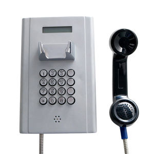 Téléphone de prison anti-vandalisme J&R avec écran LCD, boîtier en acier laminé à froid, clavier complet et casque <span class=keywords><strong>pour</strong></span> détenus - Product Image 3