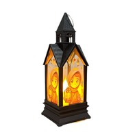 Grenz überschreiten des neues Produkt gegossene nah östliche Eid-Dekorationen Elektronische Kerzen laterne Mond hängende Ornamente Holz gravur
