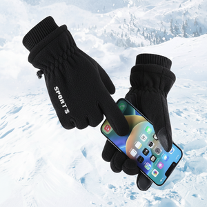 Guanti invernali da uomo e da donna in pile per escursioni e sport all'aria aperta antivento e caldi guanti da pesca - Product Image 1
