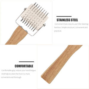 Extractor de Miel con Mango de Madera, Herramienta de Desoperculación con Aguja de Acero Inoxidable, Ahorra Esfuerzo, Nuevo - Product Image 6
