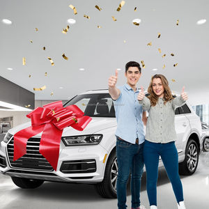 RED Big Car Bow Géant Car Gift Wrapping Pull Bow avec 20 ft <span class=keywords><strong>Ruban</strong></span> pour <span class=keywords><strong>Cadeau</strong></span> Nouvelles Maisons Décoration de Noël - Product Image 1