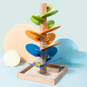 Jouets éducatifs sensoriels en bois pour enfants Montessori, fabriqués en usine, avec des billes de macaron, une piste musicale, des <span class=keywords><strong>jeux</strong></span> d'arbre, <span class=keywords><strong>cadeaux</strong></span> pour les garçons et les filles - Product Image 3