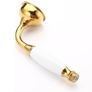 Perfect Adjustable Replacement Bathroom Flexible Shower Hose Pipe Luxury Gold Polished Brass Telephone HandHeld Shower Head Set - Product Image 6