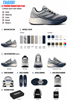Chaussures de course personnalisées pour hommes – Vente en gros – Semelle intermédiaire à motif ondulé, semelle extérieure antidérapante, maille respirante, amorti, durables pour la marche