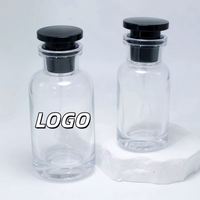 Flacons de parfum en verre transparents personnalisables avec logo, vides, de luxe, 30ml, 50ml, 100ml, rechargeables, avec pompe pulvérisatrice, diffuseur à bâtonnets, emballage boîte US