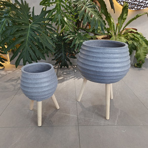 Pots de fleurs en fibre d'argile de <span class=keywords><strong>bois</strong></span>, fabrication chinoise de qualité, jardinières pour pots de pépinière, décoration de fleurs d'arbre d'intérieur et d'extérieur - Product Image 5