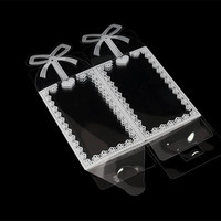 Boîte transparente en PVC pour emballage de cadeaux de mariage, de Noël, de gâteaux, de chocolats, de dragées, de bonbons, de pommes, pour événements
