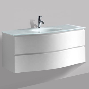 <span class=keywords><strong>Mobile</strong></span> da Bagno <span class=keywords><strong>Angolare</strong></span> Curvo Bianco da Parete con Cassetti - Product Image 6