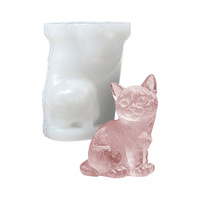 Moule à glaçons créatif en silicone YS 3D stéréoscopique pour bar, motif bouledogue français et chat de dessin animé