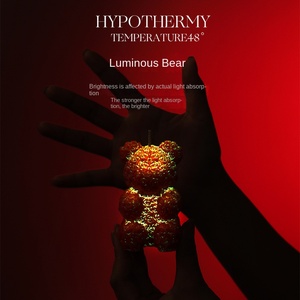 Sáng tạo dễ thương Gấu đậu nành sáp lọ thủy tinh nến hương liệu hiện đại handmade tự làm hoa hồng thơm nhiệt độ thấp vui vẻ cặp vợ chồng sinh nhật - Product Image 3