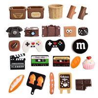 Mini-aliments créatifs et mignons en résine, accessoires de bijoux artistiques peints à la main, ornements de Noël