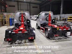 <strong>Mini</strong> FOTON Hydraulic Hook Lift <strong>Truck</strong> 1-2 Tons Dust Bin Hook Lift <strong>Garbage</strong> <strong>Truck</strong> - Product Image 5
