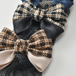 Chignon professionnel en coton fait main, motif pied-de-poule coréen, pour infirmières, hôtesse de l'air <span class=keywords><strong>et</strong></span> personnel hospitalier - Product Image 4