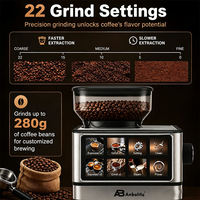 Cafetera Espresso Anbolife Bean to Cup, 20 Bares, Molinillo Integrado, Acero Inoxidable, Pantalla Táctil, OEM ODM