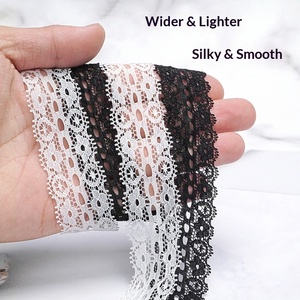 Cordones de encaje de seda blancos de 3 cm de ancho plano para zapatillas con punta en T, zapatos casuales, estilo Ballet <span class=keywords><strong>Samba</strong></span>, zapatos de entrenamiento alemanes, DIY - Product Image 3