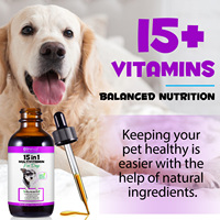 Oimmal Chien Gouttes Multivitamines Peau Manteau Coeur Os Articulations Santé Label Privé Naturel Liquide Supplément Multi-Vitamines pour Animaux de Compagnie