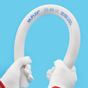 Tuyau en silicone SILIFLEX Platinum vulcanisé avec armature en fil d'acier, épaisseur de paroi 1,0 mm, renfort en spirale, qualité alimentaire, biopharmaceutique - Product Image 3