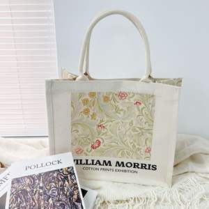 Logo personnalisé toile coton <span class=keywords><strong>Shopping</strong></span> sac fourre-tout femmes de grande taille femmes grand week-end à la mode sac à main école - Product Image 5