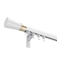 Rail de rideau moderne en métal, style romain, simple ou double couche, fixation murale ou plafond, pour maison et hôtel, taille personnalisable