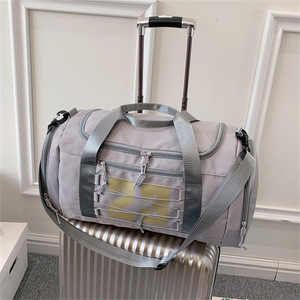 Bolsa de Viaje Plegable Impermeable de Nailon PLAYMAX, Gran Capacidad 20-35L, con Cierre, Correa para Equipaje y Separación de Seco y Húmedo - Product Image 5