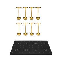 Lot de 8 lampes de table sans fil pour restaurant avec chargeur 8 ports, lampes de bureau LED rechargeables en alliage d'aluminium pour la restauration commerciale