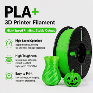 Filamento PLA+ de 1.75mm, PLA Verde para Impresora 3D FDM, Figuras, Modelos, Piezas Mecánicas, Decoración del Hogar, Juguetes Creativos, Maquetas Arquitectónicas - Product Image 1