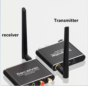 อะแดปเตอร์เสียงไร้สาย 2.4G RX/<span class=keywords><strong>TX</strong></span> 3.5 มม. RCA ตัวขยายสัญญาณเสียง LAN ตัวส่งสัญญาณเสียงพลาสติก ตัวรับสัญญาณ - Product Image 1