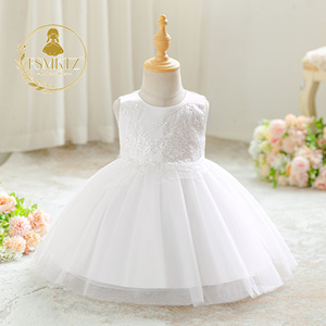 FSMKTZ vestido de encaje de satén Floral <span class=keywords><strong>para</strong></span> <span class=keywords><strong>niñas</strong></span> AL181XZ vestido de princesa <span class=keywords><strong>para</strong></span> el primer cumpleaños del bebé Formal cuello redondo Maxi Mini <span class=keywords><strong>para</strong></span> primavera - Product Image 4