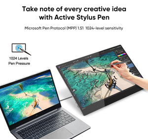צג גיימינג נייד Sibolan בגודל 15.6 אינץ' <span class=keywords><strong>4K</strong></span> IPS LCD עם קצב רענון של 60 הרץ, מסך מגע, עט סטיילוס אקטיבי, Type-C, HDR, למחשב נייד - Product Image 4