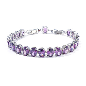 Wedding 925 Sterling <b>Silver</b> Multicolor Topaz <b>Charms</b> <b>Bracelets</b> <b>For</b> Women Stones Cubic Zirconia Bridal Costume Jewelry - Product Image 3