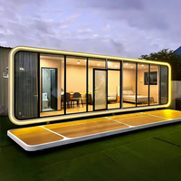 Maison conteneur préfabriquée mobile en panneaux sandwich, design moderne et respirant, pour villa, hôtel, complexe hôtelier, sauna, maison de type cabine