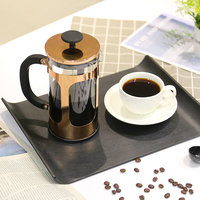 Cafetière à piston en verre miniature avec logo personnalisé, nouveau design, en métal