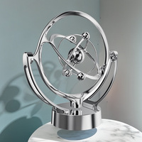 Péndulo Cinético de Movimiento Perpetuo con Órbita Celestial, Decoración de Escritorio, Modelo Astronómico Giratorio, Escultura Artística del Sistema Solar para el Hogar