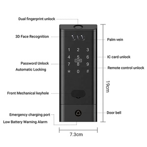 Không thấm nước wifi cổng khóa Hỗ trợ nhận dạng khuôn mặt/Hai cách nói chuyện/mật khẩu/Key/App mở khóa, không thấm nước chính cổng khóa - Product Image 3