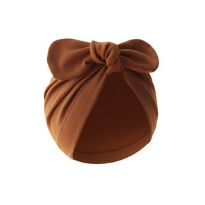 Bonnet Bébé Turban en Coton pour Filles, Chapeau de Bébé Style Indien, Bonnet à Oreilles de Lapin pour Filles - Product Image 4