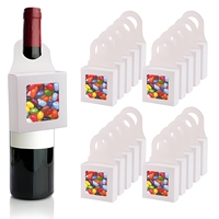 Boîtes cadeaux rigides en papier kraft biodégradable et écologique pour bouteilles de vin, avec fenêtre portable, personnalisables par marquage à chaud, pour aliments et collations