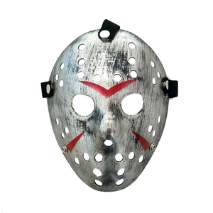 Maschere di <span class=keywords><strong>Jason</strong></span> per Feste in Maschera di Halloween, Maschere Metalliche Gialle Dorate, Maschere da Hockey Spaventose per Cosplay e Forniture per Feste - Product Image 1