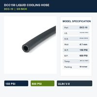 Manguera Flexible de Refrigeración YUTE DCC-10 EPDM de 5/8 Pulgadas de Diámetro Interior, 150 PSI, UL94 V-0, para Refrigeración Líquida de Servidores en Centros de Datos