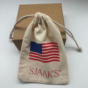 Kantong tali katun kanvas alami Logo kustom kantung sutra daur ulang tas tali ganda tunggal untuk sabuk ikatan kemasan - Product Image 3