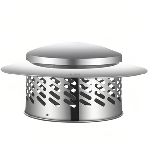 Capot d'évacuation de toit en acier inoxydable 304, style parapluie, coupe-vent, <span class=keywords><strong>pour</strong></span> hotte aspirante et ventilation murale - Product Image 1