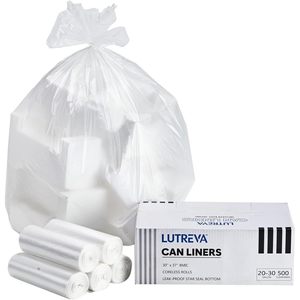 Sacs poubelles transparents 30x37 en polyéthylène haute densité, 500 unités, sacs à ordures multi-usages - Product Image 2
