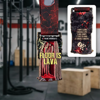Médaille de sport personnalisée en alliage de zinc, avec relief 3D, pour entraînements extrêmes, Floor is Lava, fitness fonctionnel, WOD, Mud Run - Vente en gros usine